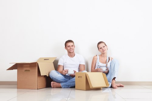 Professional office movers coordinating a business relocation in Storage Ruislip